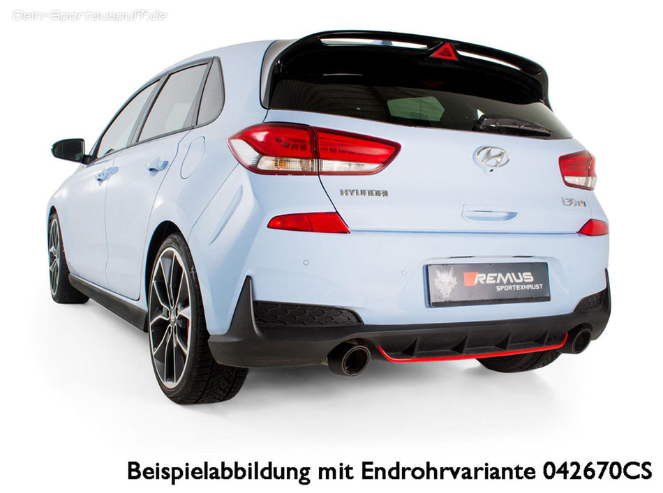 Remus Edelstahl Ø76mm Sportauspuff-Komplettanlage mit Klappensteuerung Hyundai i30N Performance ab 2017 inkl. Endrohrsatz nach Wahl