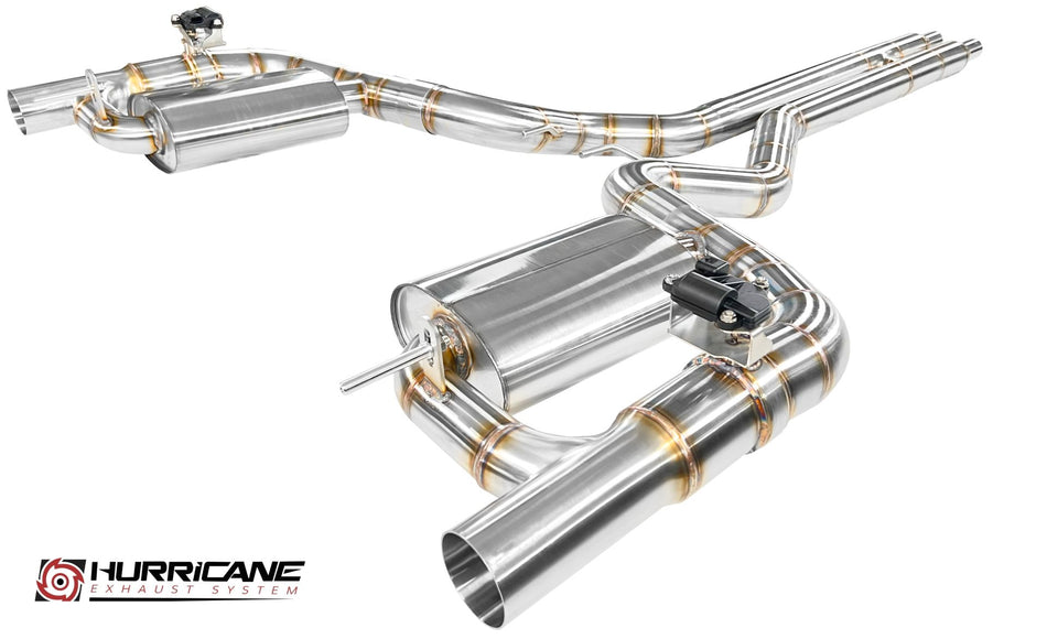 Hurricane 3,5" Klappenabgasanlage für Ford Mustang Coupe / Cabrio 5.0 Gen. 6 VFL