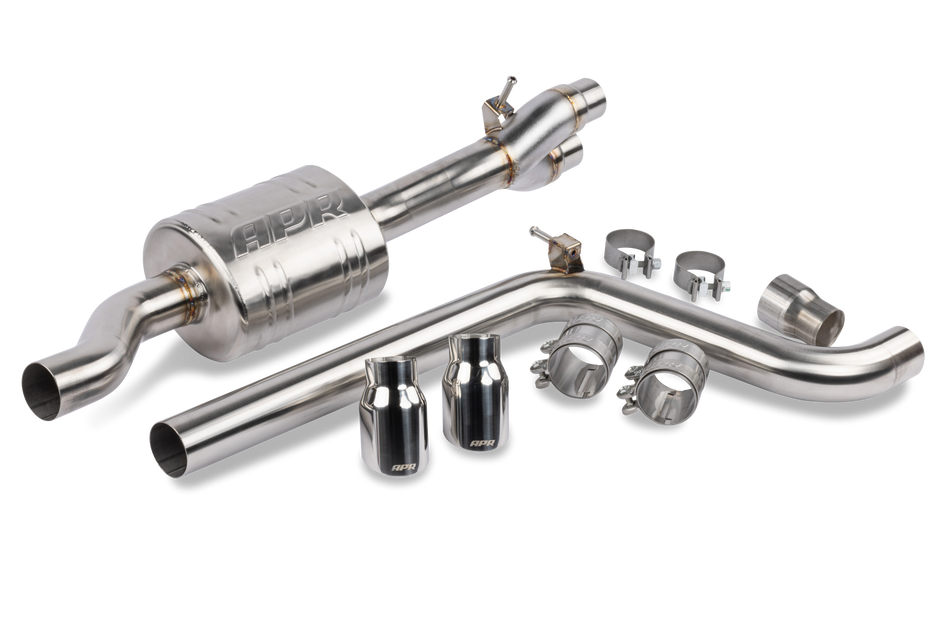 APR Edelstahl Ø76mm Catback Abgasanlage ab OPF VW Polo 6 GTI Typ AW