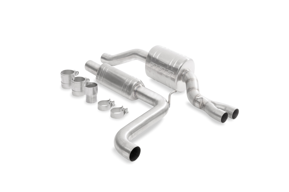 APR Edelstahl Ø76mm Catback Abgasanlage ab Kat VW Polo 6 GTI Typ AW