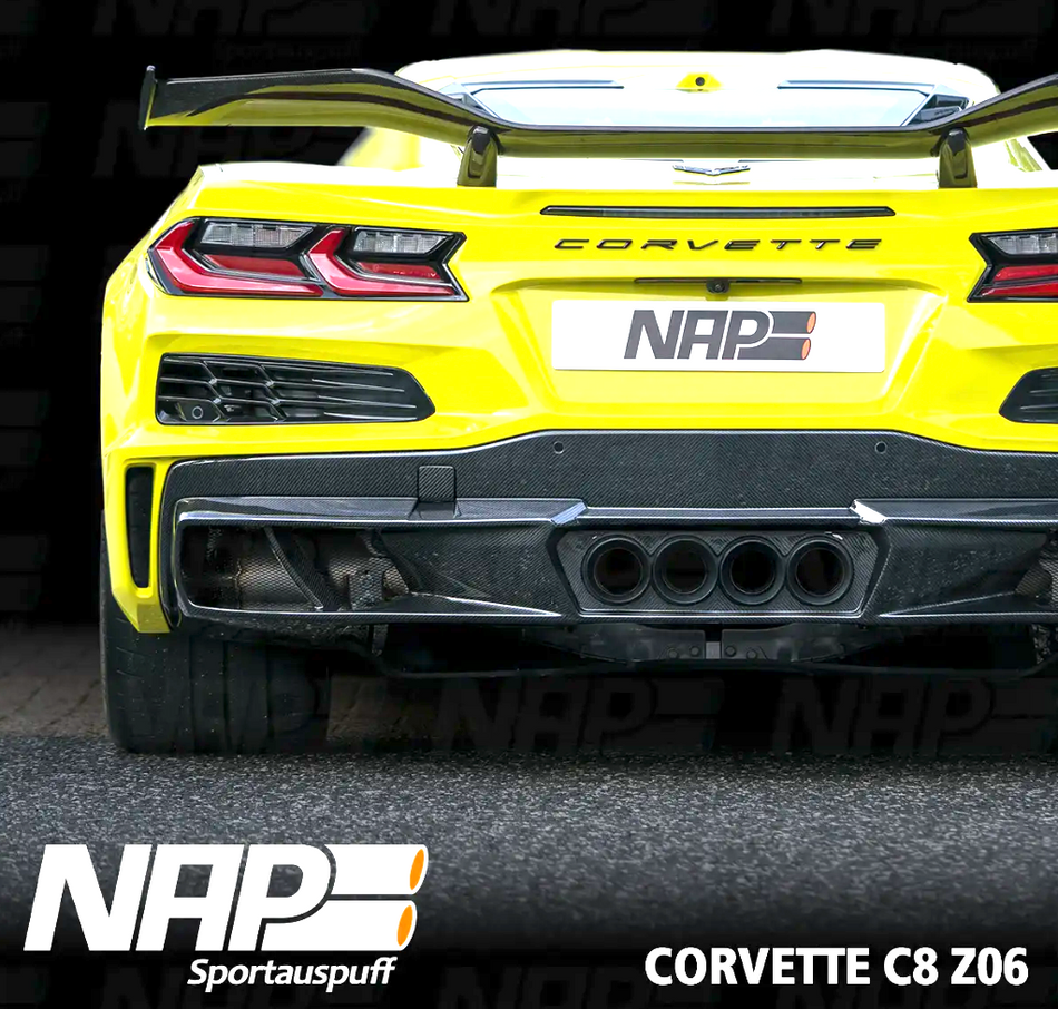 NAP QUAD-Klappenabgasanlage Corvette C8 Z06 (US & EU) inkl. Diffusor