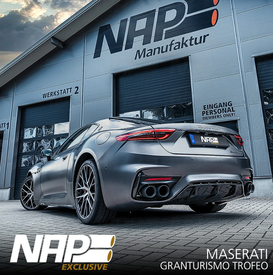 NAP Exclusive Klappenauspuffanlage für Maserati GranTurismo Trofeo/Modena