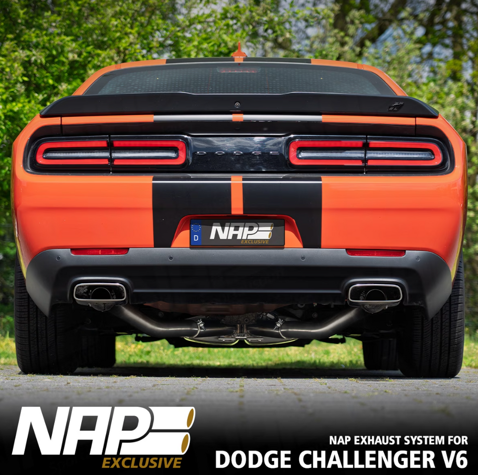 NAP Klappenabgasanlage 3 Zoll für Dodge Challenger V6 Facelift ab 2015