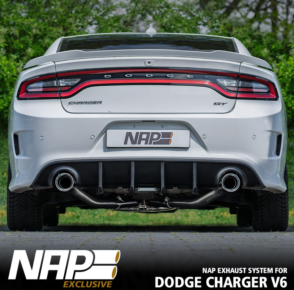 NAP Klappenabgasanlage 3-Zoll passend für Dodge Charger V6 Facelift (2015+)