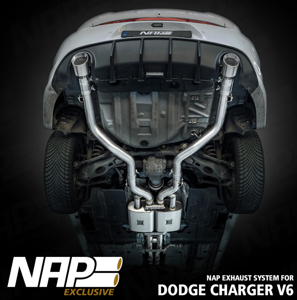 NAP Klappenabgasanlage 3-Zoll passend für Dodge Charger V6 Facelift (2015+)