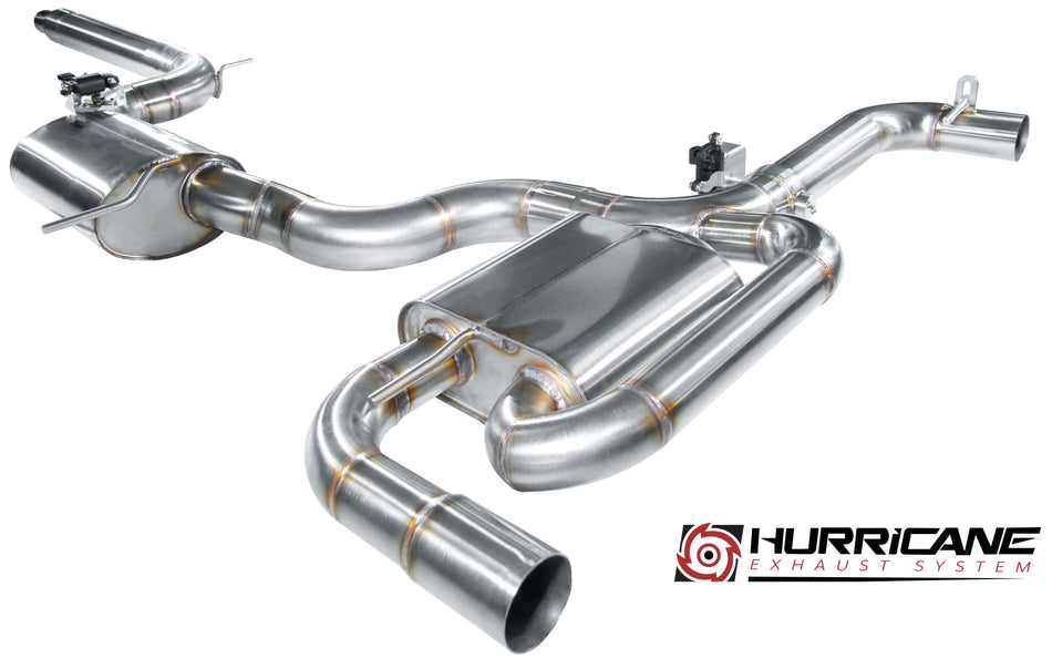 Hurricane 3,5" Klappenabgasanlage für VW Scirocco III 2.0 TSI 200-220PS V3